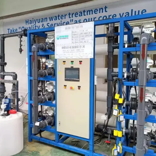 Large scale industrial water purification system