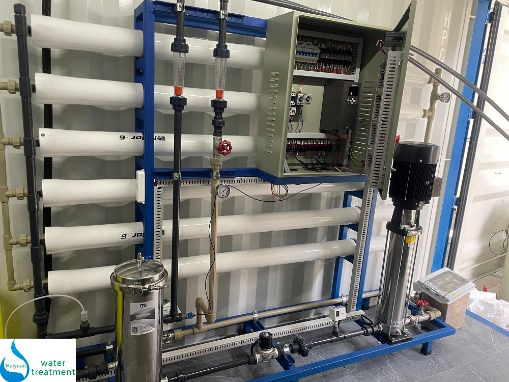 reverse osmosis sysytem in container for make fresh