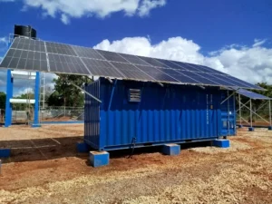 solar water filtration in container