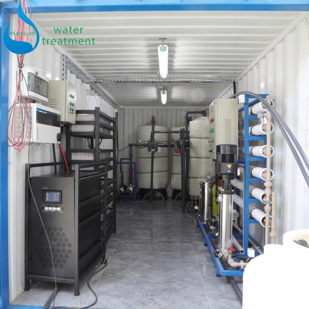 well water treatment systems in container