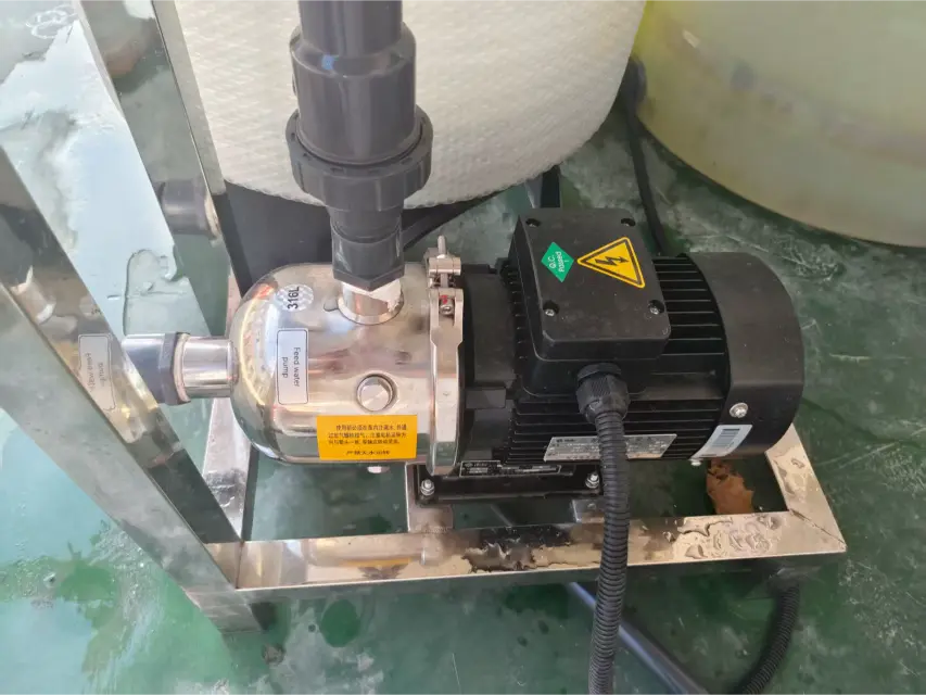 water purification plant's feed water pump